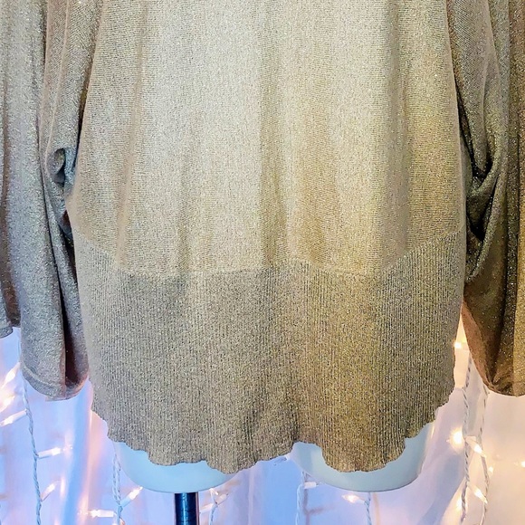 LANE BRYANT ⭐️ Dazzling Sparkle Gold Sweater Top - Picture 2 of 7
